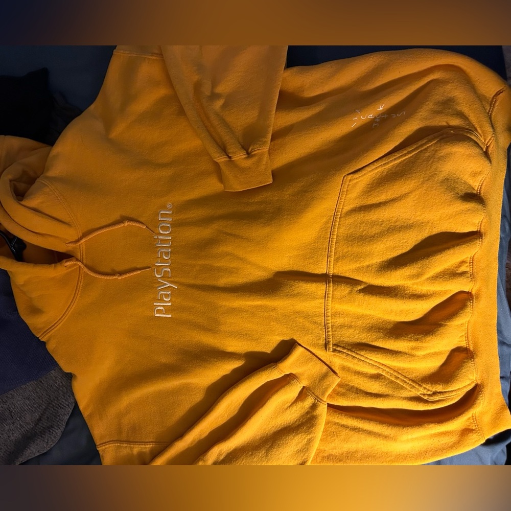 Travis Scott yellow PlayStation hoodie